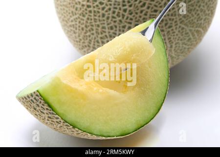 Earl's melon sliced on a plate Stock Photo