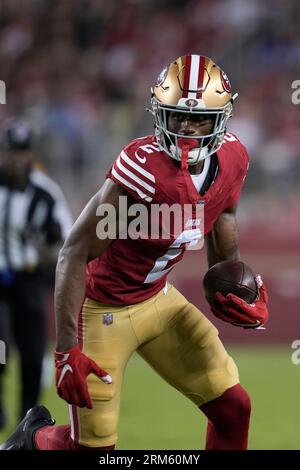 San Francisco 49ers wide receiver Isaiah Winstead (2) during an NFL  preseason football game against the Los Angeles Chargers in Santa Clara,  Calif., Friday, Aug. 25, 2023. (AP Photo/Jeff Chiu Stock Photo - Alamy