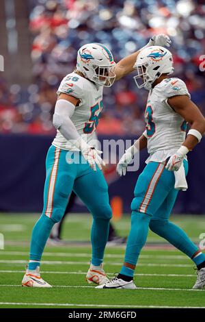 Miami Dolphins defensive tackle Brandon Pili (96) walks off the field after  a NFL football game at EverBank Stadium, Saturday, August 26, 2023 in  Jacksonville, Fla. (AP Photo/Alex Menendez Stock Photo - Alamy