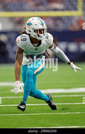 Miami Dolphins cornerback Parry Nickerson (49) warms up before an NFL  preseason football game against the Houston Texans, Saturday, Aug. 19,  2023, in Houston. (AP Photo/Tyler Kaufman Stock Photo - Alamy