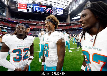 August 19, 2023: Miami Dolphins safety Jevon Holland (8) during a preseason  game between the Miami Dolphins and the Houston Texans in Houston, TX.  Trask Smith/CSM Stock Photo - Alamy