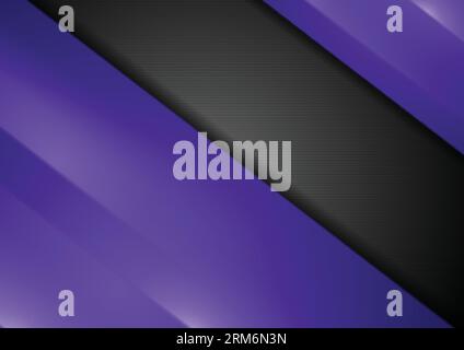 Violet and black abstract stripes corporate background. Vector design Stock Vector