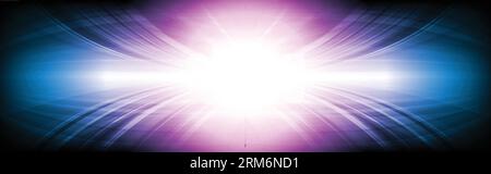 Blue and purple abstract wavy banner design. Vector background Stock Vector