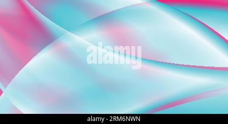 Bright holographic foil liquid waves abstract background. Vector design Stock Vector