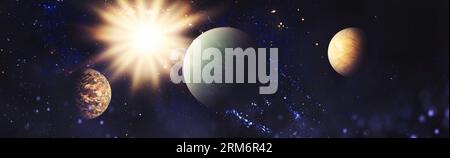 Mystical beautiful space. Unforgettable diverse space background , Spiral galaxy in deep space. Elements of this image furnished by NASA. Stock Photo