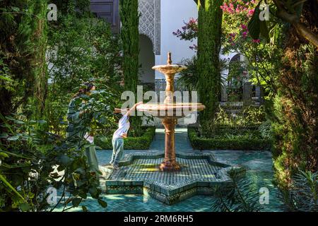 PARIS (75) (5 EME ARRONDISSEMENT) GRANDE MOSQUEE DE PARIS. LE JARDIN A L'ORIENTALE (AUSSI APPELE 'JARDIN D'EDEN') Stock Photo