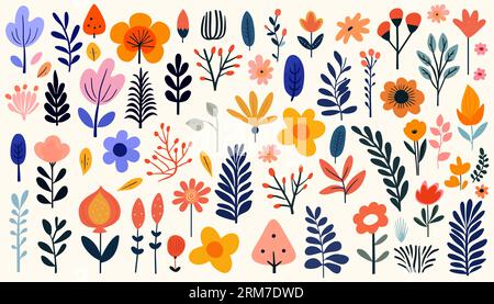Vector set of wildflowers isolated on white background Stock Vector ...