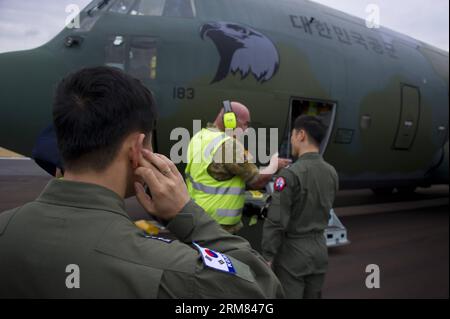 (140327) -- CANBERRA, March 27, 2014 (Xinhua) -- A South Korean Air Force C-130 Hercules arrives at the Royal Australian Air Force Base Pearce in west Australia to support the Australian Maritime Safety Authoirty-led search for Malaysia Airlines flight MH370 on March 25, 2014. (Xinhua/Australian Department of Defense) AUSTRALIA-MALAYSIA-MH370-SEARCH PUBLICATIONxNOTxINxCHN   Canberra March 27 2014 XINHUA a South Korean Air Force C 130 Hercules arrives AT The Royal Australian Air Force Base Pearce in WEST Australia to Support The Australian Maritime Safety  Led Search for Malaysia Airlines Fligh Stock Photo