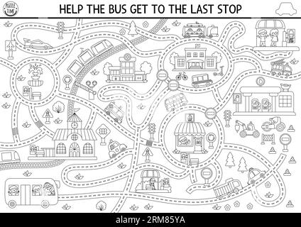 road map coloring page