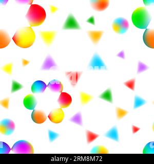 Seamless pattern gradient triangles on a white background. Vector illustration Stock Vector