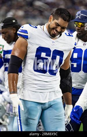 Dallas Cowboys offensive tackle Isaac Alarcon (60) after taking off his  jersey during NFL football practice in Frisco, Texas, Tuesday, Aug. 24,  2021. (AP Photo/LM Otero Stock Photo - Alamy