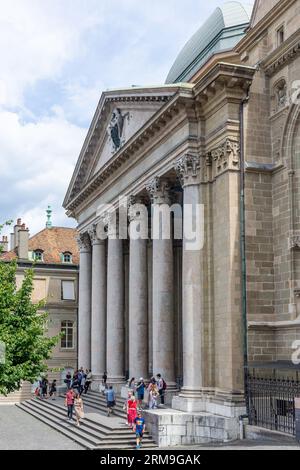 St Pierre Cathedral (Cathédrale Saint-Pierre Genève), Vieille-Ville, Geneva (Genève) Canton of Geneva, Switzerland Stock Photo