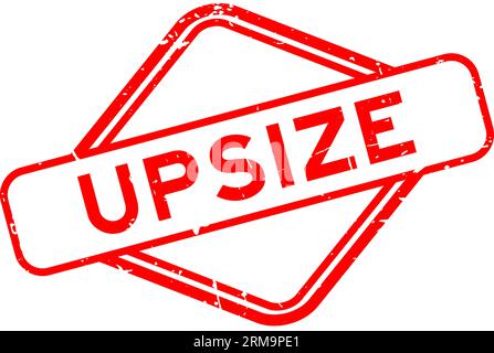 Grunge red upsize word rubber seal stamp on white background Stock Vector