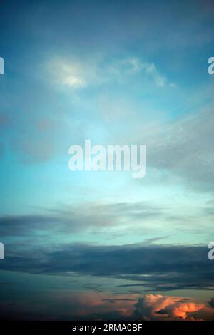 Beautiful dramatic cloud scape, Cloudy sky background. Stock Photo