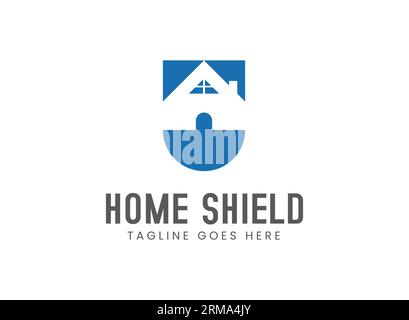 Introducing our Home Shield Security Logo Design – the ultimate symbol of security and protection for your house or business. This abstract Stock Vector