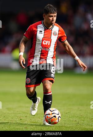 Sheffield United's Gustavo Hamer in action during the Premier League ...