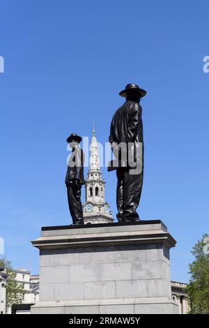 The Trafalgar Square, Fourth Plinth Commission Antelope by artist, academic and author Samson Kambalu.  The sculpture restages a photograph of Baptist Stock Photo