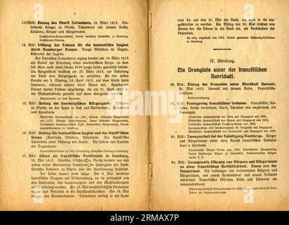 Europa, Deutschland, Hamburg, Festprogramm ' Festzug ' 24. März 1913 , Hunderjahr-Feier zur Erinnerung an Hamburgs Befreiung von der Franzosenherrschaft, Seite 6 und 7, Scan 4 von 8 Scans , Rechte werden nicht vertreten .  / Europe, Germany, Hamburg, commemorative publication - the procession - at the 24. 03. 1913 ,  centenary celebrations in memories of the struggle for freedom of Hamburg of the French rule , page 6 and 7,  Scan 4 of 8 scans , there are no rights . Stock Photo