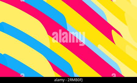 Simple background from minimalistic magical multicolored abstract bright lines of waves of strips of geometric shapes. Vector illustration. Stock Vector