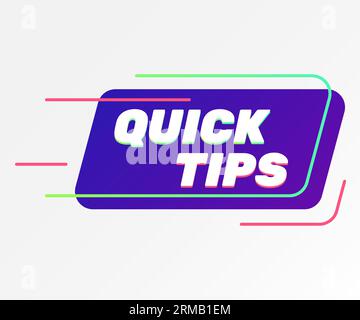 Quick tips abstract poster design Stock Vector