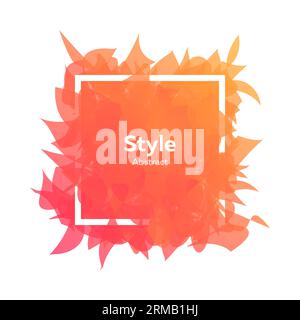 Abstract graphic element with pieces looking like flames Stock Vector