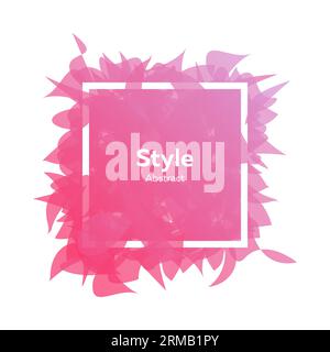 Abstract modern emblem with shapes looking like flames Stock Vector