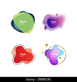Soft fluid shapes with text sample Stock Vector