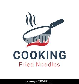Cooking Pan Logo Design Cooking Food Logotype Stock Vector