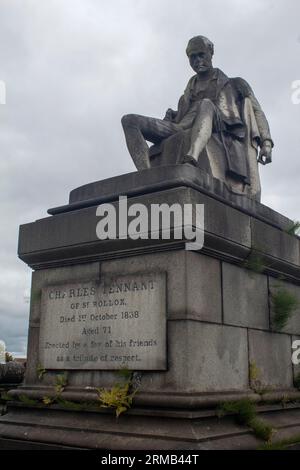 Monument to the Scottish industrialist Charles Tennant in the Glasgow Necropolis, a Victorian cemetery in Glasgow, Scotland Stock Photo