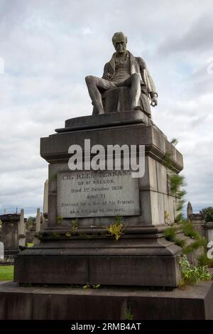 Monument to the Scottish industrialist Charles Tennant in the Glasgow Necropolis, a Victorian cemetery in Glasgow, Scotland Stock Photo