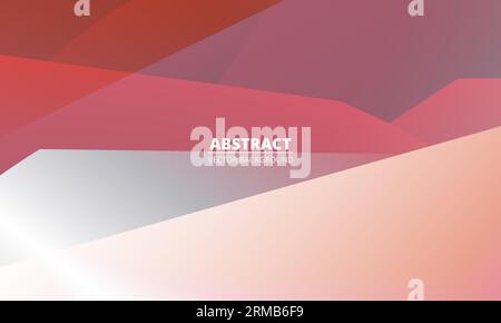 Red modern abstract background with geometric shapes. Vector illustration Stock Vector