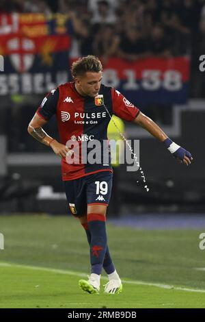 Rome, Italy. 27th Aug, 2023. during the 12nd day of the Serie A Championship between S.S. Lazio - Genoa C.F.C on August 27, 2023 at the Olympic Stadium in Rome, Italy. Credit: Independent Photo Agency/Alamy Live News Stock Photo