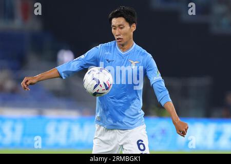 Rome, Italie. 27th Aug, 2023. Daichi Kamada of Lazio in action during the Italian championship Serie A football match between SS Lazio and Genoa CFC on August 27, 2023 at Stadio Olimpico in Rome, Italy - Photo Federico Proietti/DPPI Credit: DPPI Media/Alamy Live News Stock Photo