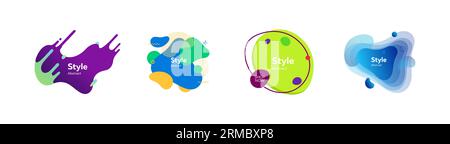 Soft fluid shapes with text sample Stock Vector