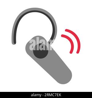 Wireless headset for sound transmission and listening to music Stock Vector