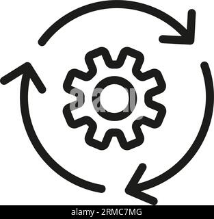 Setting program icon Stock Vector