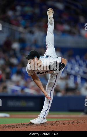 St. Louis, USA. 17th July, 2023. Miami Marlins starting pitcher Bryan  Hoeing (78) throws to the plate during a MLB regular season game between  the Miami Marlins and St. Louis Cardinals, Monday