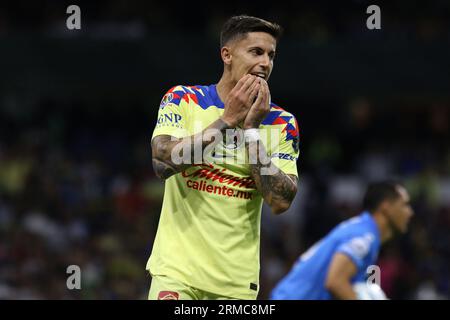 Mexico City, Mexico. 16th Aug, 2023. Paul RodrÃ-guez of America Football Club in action during the match of Club America vs Club Leon of the Opening Tournament 2023 at Aztec Stadium. on August 26, 2023 in Mexico City, Mexico. (Credit Image: © Ismael Rosas/eyepix via ZUMA Press Wire) EDITORIAL USAGE ONLY! Not for Commercial USAGE! Stock Photo