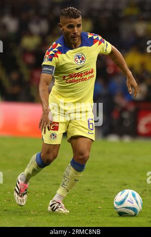 Mexico City, Mexico. 16th Aug, 2023. Jonathan Dos Santos of America Football Club in action during the match of Club America vs Club Leon of the Opening Tournament 2023 at Aztec Stadium. on August 26, 2023 in Mexico City, Mexico. (Credit Image: © Ismael Rosas/eyepix via ZUMA Press Wire) EDITORIAL USAGE ONLY! Not for Commercial USAGE! Stock Photo