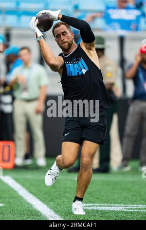 Charlotte, North Carolina, USA. August 12, 2023: Carolina Panthers wide  receiver Adam Thielen (19) walks off after the NFL matchup against the New  York Jets in Charlotte, NC. (Scott Kinser/Cal Sport Media)