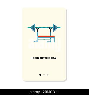 Barbell rack, dumbbell stand isolated vector gym icon Stock Vector ...