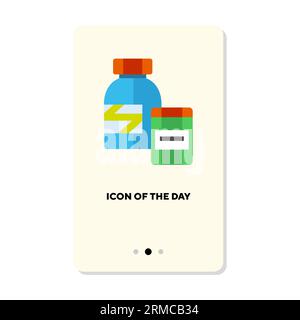 Active biological supplements flat vector icon Stock Vector