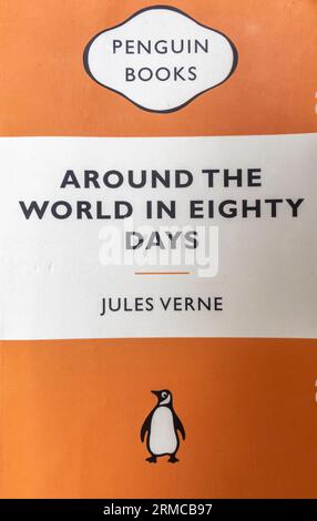 Around the World in Eighty Days Novel by Jules Verne 1872 Stock Photo