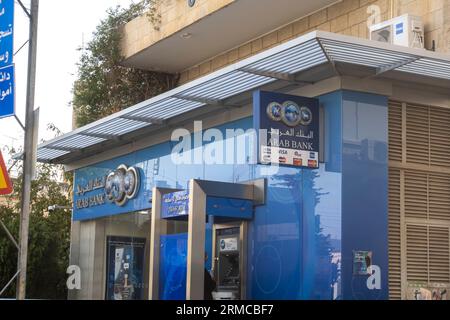 Arab Bank ATM in Amman Jordan Stock Photo