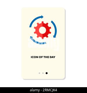 Working flat vector icon Stock Vector