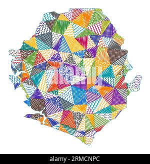 Doodle Map of Sierra Leone - vector illustration Stock Vector Image ...