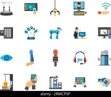 Internet of things icon set Stock Vector