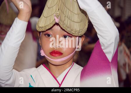 August 27 2023, Tokyo, Japan: Koenji Awaodori Dance Festival is held over two days from Aug 26-27th. Awaodori is the traditional dance of Tokushima with a history that spans over 400 years. Credit: Michael Steinebach/AFLO/Alamy Live News Stock Photo