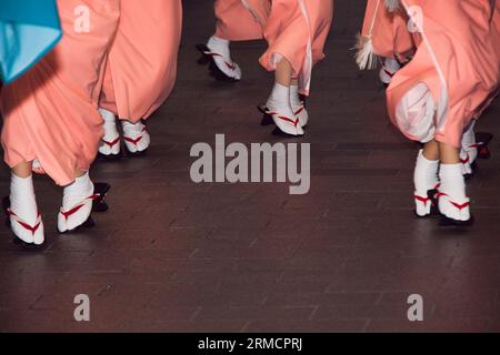 August 27 2023, Tokyo, Japan: Koenji Awaodori Dance Festival is held over two days from Aug 26-27th. Awaodori is the traditional dance of Tokushima with a history that spans over 400 years. Credit: Michael Steinebach/AFLO/Alamy Live News Stock Photo