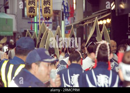 August 27 2023, Tokyo, Japan: Koenji Awaodori Dance Festival is held over two days from Aug 26-27th. Awaodori is the traditional dance of Tokushima with a history that spans over 400 years. Credit: Michael Steinebach/AFLO/Alamy Live News Stock Photo